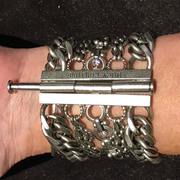Juicy Couture S Multi-Chain Rhinestone Bracelet - Picture 8 of 8